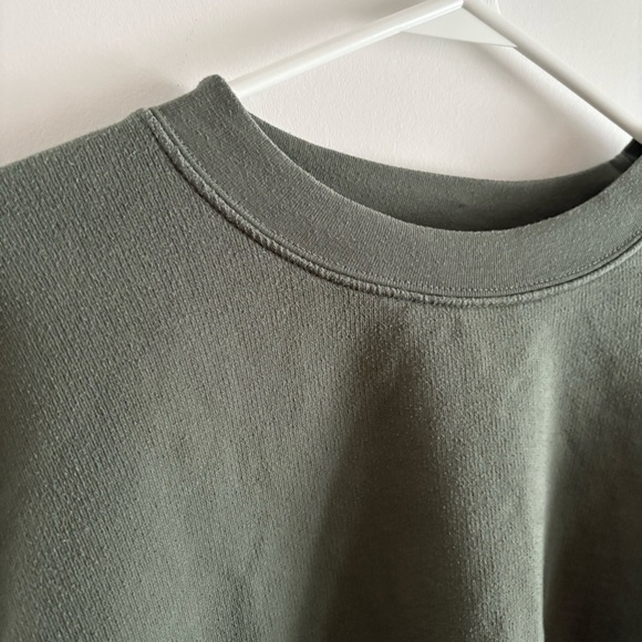 Left On Friday Field Day Green Rolled Hem Balloon Sleeve Sweater Size L/XL - Picture 4 of 7